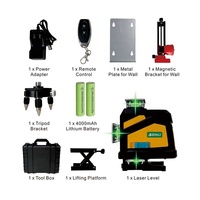 Niveaux laser 16 lignes de qualité industrielle Niveau laser rotatif vertical horizontal à nivellement automatique à faisceau vert
