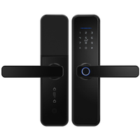 Serrure de porte intelligente, code d'accès temporaire limité dans le temps, clavier à empreintes digitales, entrée sans clé, application Cloud Tuya, contrôle WiFi/Zigbee TTLock FM550