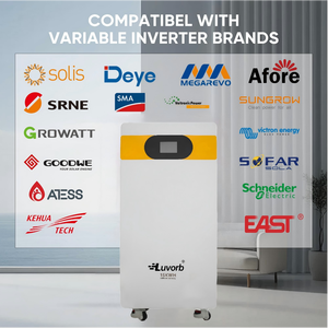 Hệ thống lưu trữ năng lượng mặt trời Luvorb gắn sàn Powerwall 51.2V 48V 314AH 300AH 16kwh Pin Lithium với tuổi thọ hơn 6000 chu kỳ - Product Image 3