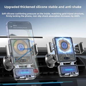 <span class=keywords><strong>Cargador</strong></span> de coche inalámbrico seguro de 66W con soporte de teléfono de montaje fijo estable y control táctil para teléfonos móviles y coches eléctricos - Product Image 6