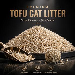 Litière pour chat en tofu naturelle, faible teneur en poussière, forte absorption, agglomération rapide, vente en gros d'usine, OEM ODM, best-seller - Product Image 2
