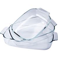 Plat de cuisson en verre Ensemble de plateaux de cuisson ménagers Moule à pizza à gâteau Passe au four