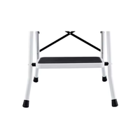 Échelle en acier pliable EN 131 à 2 marches, couleurs personnalisées modernes et durables, épaisseur 0,9 mm, capacité 150 kg, garantie 1 an