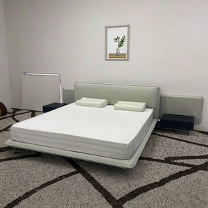 Muebles de dormitorio de tela Horizon minimalista italiano, respaldo de cabecera grande, cama doble tapizada cómoda - Product Image 2