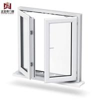 Fenêtre à battant en PVC résistant aux intempéries |   Fenêtre en PVC blanc résistant aux UV |   Fenêtre en vinyle à longue durée de vie pour projets de construction