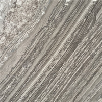 Carreau plat en marbre gris du maroc au design moderne fantaisie 450x450 porcelaine aiguisée dégringolée pour salle de bain villa hôtel sol poli
