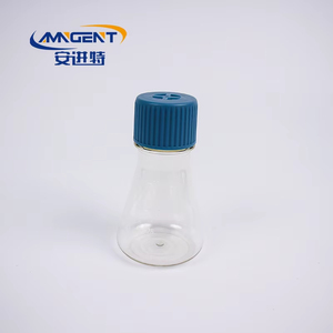 AMNGENT PC tappo a vite in plastica da laboratorio uso Erlenmeyer fiaschetta triangolare beuta conica da laboratorio trasparente - Product Image 5