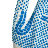 Guantes de punto de algodón con puntos recubiertos, resistentes a la abrasión y transpirables para embalaje