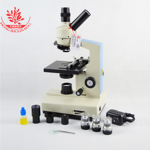 Microscopio biológico óptico de alta definición XSP-35TV-1600X-LED para observación y investigación científica experimental. - Product Image 1