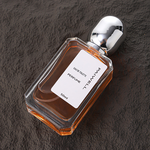 Design di lusso 50 <span class=keywords><strong>ml</strong></span> vuota bottiglia di profumo di vetro quadrato con tappo d'argento - Product Image 6