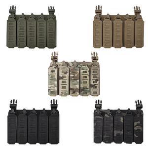 Pochette tactique rapide pour chargeur avec système Molle et sangles de retenue élastiques pour gilet de chasse et harnais de poitrine, dotée de la technologie auto-agrippante - Product Image 6