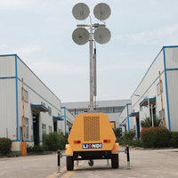 Fabrika doğrudan fiyatlar mobil kule ışık LED 9M ışık kuleleri aydınlatma kuleleri acil çalışma lambası