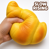 Jouet Squishy Premium Croissant Géant en PU à Rebond Lent pour Soulager le Stress