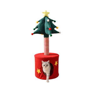 Personalizzabile piccolo albero di natale casa del gatto in legno Pet letto accessorio integrato per graffiare cornice salvaspazio gattino giocattolo gatto - Product Image 1