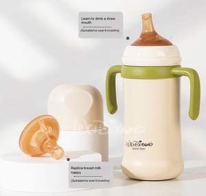 <span class=keywords><strong>Biberon</strong></span> en acier inoxydable 316 3-en-1 isotherme avec paille et bec verseur Portable anti-chute de qualité alimentaire - Product Image 4