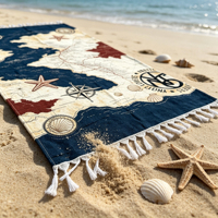 Wholesale Custom Printed Adult Personalized High-quality Pure Cotton Quick-Dry Eco-Friendly Sand Free Turkish Luxury Beach Towel