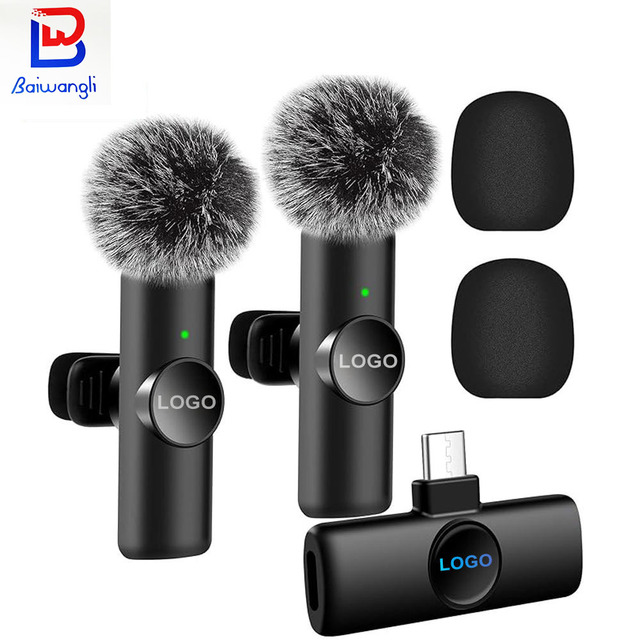 Hot Sell K11 Wireless Lavalier Microphone 2-in-1 Mini Lapel Mic Noise Cancelling Lightweight Design for Video Recording