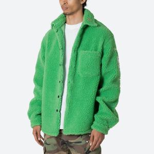 Chaqueta de Forro Polar Grueso de Alta Calidad para Hombre, con Botones, Estilo Urbano, con Pedrería, Chaquetas Sherpa - Product Image 3