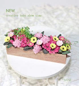 1/6 1/12 maison de poupée Simulation Miniature Mini <span class=keywords><strong>lit</strong></span> de fleurs jardin plantes en pot modèle décor - Product Image 1