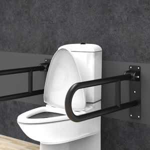 Tường gắn kết thép không gỉ gấp hình chữ U lan can chải nhà vệ sinh an toàn xử lý tay vịn cho phòng tắm tàn tật lấy thanh - Product Image 6