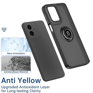 2024 nuevas fundas mate duras de TPU para PC a prueba de golpes con soporte de anillo giratorio 360 funda de teléfono para Motorola Moto G55 <span class=keywords><strong>5G</strong></span> - Product Image 4