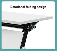 Bureau pliable moderne empilable blanc, bureaux de formation, table et chaises pour salle de conférence et de réunion pour le bureau