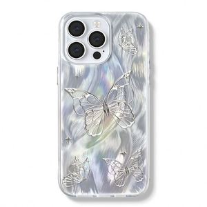 Funda de Teléfono Acrílica con Diseño de Mariposa para iPhone 16 15 14 Pro Max 13 12 11 Pro XS XR 17 Plus, Carcasa Protectora Antigolpes con Protector de Pantalla - Product Image 1