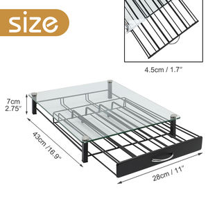 Porte-capsules <span class=keywords><strong>Vertuo</strong></span> en verre trempé de <span class=keywords><strong>nouvelle</strong></span> conception, tiroir pour porte-capsules de café K-Cup avec tiroir - Product Image 6