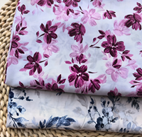 Tissu popeline tissé 100% viscose peignée, imprimé floral, respirant, écologique, pour vêtements de filles et de garçons