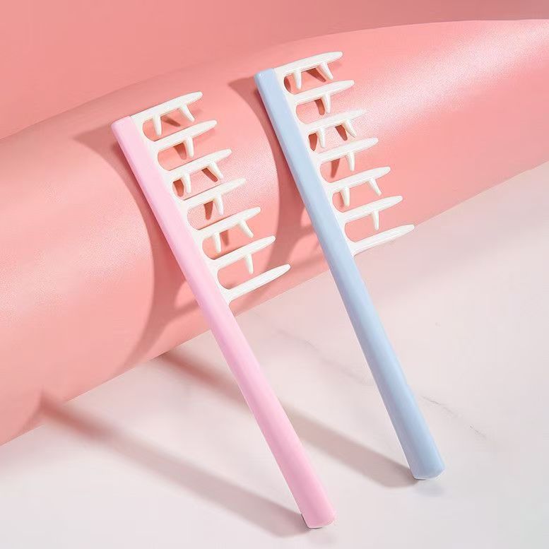 Fluffy high cranial top teeth comb [pink]]