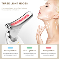 Masseur facial et cervical rechargeable, adapté à la relaxation et aux soins de la peau, appareil alimenté par USB avec 3 modes, masseur portable pour la relaxation