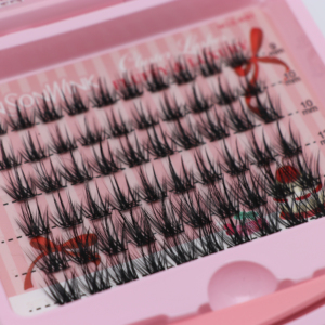 <span class=keywords><strong>Cils</strong></span> <span class=keywords><strong>individuels</strong></span> en bouquets sans cruauté animale, épais et recourbés, en fibres synthétiques avec tige en plastique noir, <span class=keywords><strong>cils</strong></span> en éventail imperméables - Product Image 2