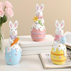 Creative Resin Outdoor Garden Decoration Easter <b>Egg</b> Bunny for Home Parties Holidays Festive Celebrations Easter Gifts - Product Image 1