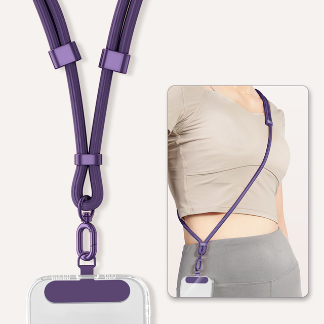 Custom Adjustable Multi-Functional Cross-Border Polyester Lanyard for Phone Durable Case with Same Style Magnetic Strap