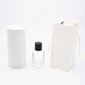 Groothandel Hoge Kwaliteit Mode Lege 50Ml Glas Parfum Fles Met Witte Geschenkdoos Papieren Zak