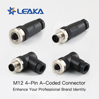 Connecteur Circulaire M12 Étanche IP67 4 Broches Codage A Mâle Femelle Interface Capteur Actionneur Automatisation Approvisionnement Direct Usine