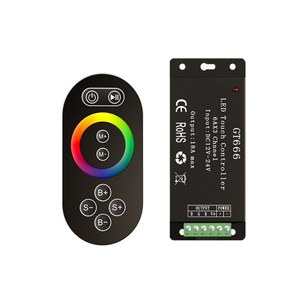 Controlador de Tira LED RGB <span class=keywords><strong>HELAN</strong></span> GT666, Inalámbrico, con Control Remoto Táctil RF, DC 12V/24V 18A, 3 Canales, Alcance de 20M, Carga Máxima de 360W, Interruptor Regulador - Product Image 5