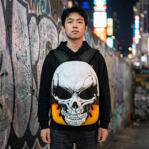 Sac à dos LED série Knight avec écran de contrôle par application, sac intelligent pour casque de moto, coque rigide, Loy Eyes, étanche, DIY dynamique - Product Image 2