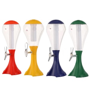 Dispensador de Bebidas Tipo Torre de <span class=keywords><strong>Cerveza</strong></span> de Barril con Luces LED, Dispensador de Bebidas Portátil, Ecológico, Pequeño, de Plástico, con Hielo, para Bares - Product Image 1