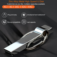 Clé USB Mini Métal avec Logo Personnalisé 2.0, Extension 32 Go 128 Go, Clé USB 64 Go 2 Go 4 Go 32 Go 16 Go 8 Go