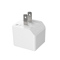 Chargeur rapide GaN 20W avec ports USB PD et QC3.0 et prise pliable de type C, protection AVS pour les voyages et la charge rapide des téléphones