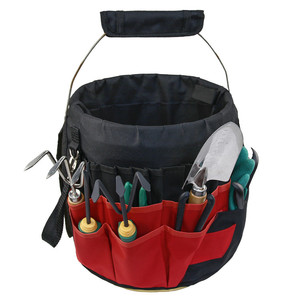 Garden Tool Kit Bucket Organizer 42 <b>Pocket</b> Green Hanging Multi Tool Storage For Outdoor Gardening - Product Image 5