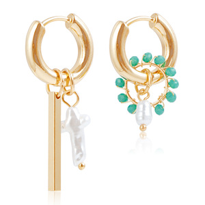 Accessoires Boucles d'oreilles tendance INS géométriques en cristal tissé Clips d'oreilles simples polyvalents à double usage pour femmes - Product Image 6