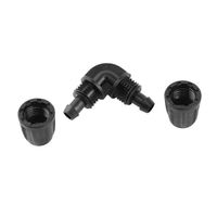Raccord coudé en plastique 8/12 pour micro-irrigation, accessoire de déviation pour jardinage domestique et arrosage des plantes en pot