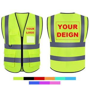 0717 Factory Wholesale Reflective Safety Vest Ansi Class 2 <b>Waterproof</b> Customized Logo Polyester Night <b>Work</b> - Product Image 4