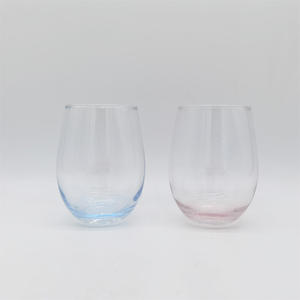 Gobelet réutilisable en verre rose haute transparence sans pied de 600 ml pour jus et boissons froides - Product Image 5