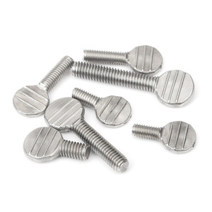 304 Stainless Steel Thumb <b>Screws</b> <b>Flat</b> Head M5 M6 Hand Tightening Bolts - Product Image 1