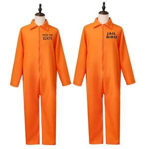 Combinaison de prison pour enfants orange, costume de film télévisé pour Halloween, en polyester, unisexe - Product Image 1