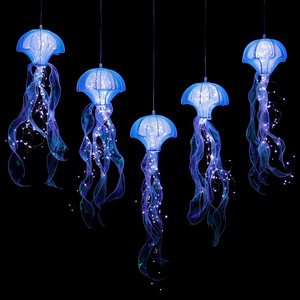 Lampadario a sospensione a tema medusa per banchetti, senza attrezzatura di sollevamento specializzata, per arco di premiazione di tornei di golf - Product Image 5