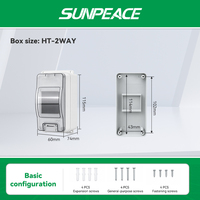 Boîte de distribution électrique extérieure ABS UL-V0 série HT IP65 Boîtier d'instrument électronique ouvert en plastique étanche